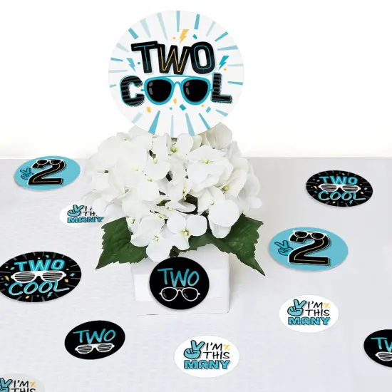 Big Dot of Happiness Two Cool - Boy - Blue 2nd Birthday Party Giant Circle Confetti - Party Decorations - Large Confetti 27 Count {7}