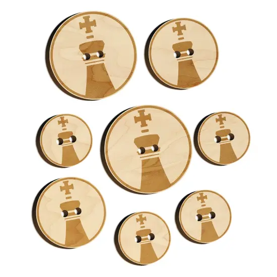 Chess Piece Black King Wood Buttons for Sewing Knitting Crochet DIY Craft {7}