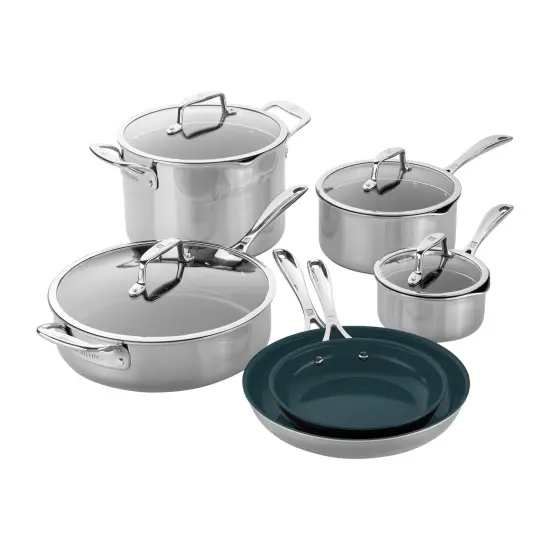 ZWILLING Clad CFX Stainless Steel Ceramic Nonstick Cookware Set {2}