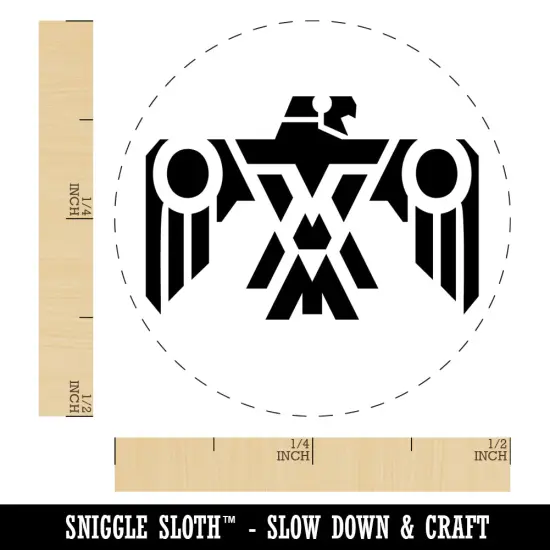 Southwestern Style Tribal Thunderbird Eagle Hawk Self-Inking Rubber Stamp Ink Stamper for Stamping Crafting Planners Sky Blue {1}
