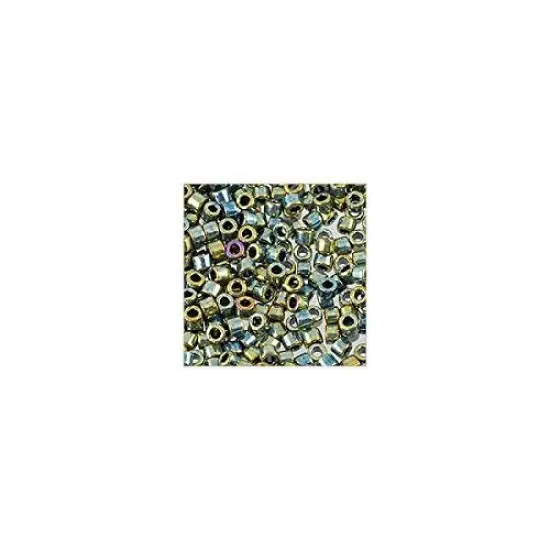 Miyuki Delica Seed Bead 11/0 Metallic Green AB {2}