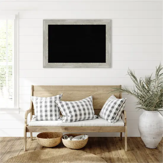 Dove Greywash Framed Corkboard, Black Cork {6}