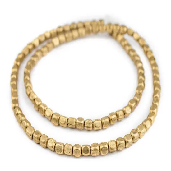 The Bead Chest Brass Rounded Rectangle Beads (6x5mm) {3}