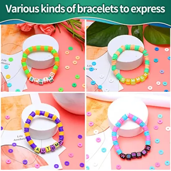 6000+ Multi-Colored Clay Beads Kit, Clay Beads for Bracelet Making, Clay Beads for Jewelry Making. {5}