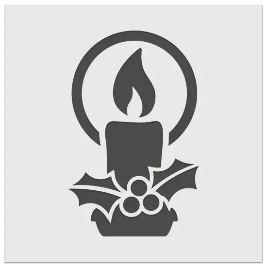 Christmas Candle Wall Cookie DIY Craft Reusable Stencil {2}