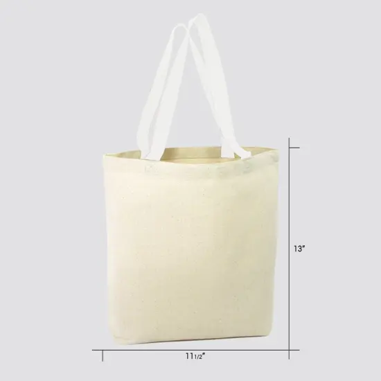 12 Pieces Canvas Tote Bags &ndash; Design Your Own Party Favor Pack Tote Canvas Bags {1}