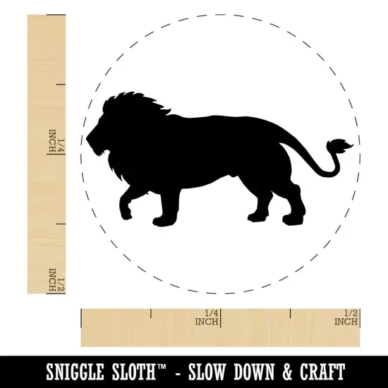 Lion Solid Self-Inking Rubber Stamp for Stamping Crafting Planners Yellow {1}