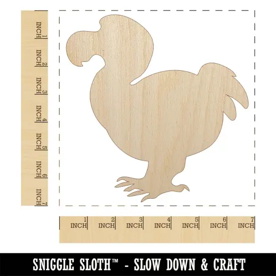 Extinct Dodo Bird Unfinished Wood Shape Piece Cutout for DIY Craft Projects {1}