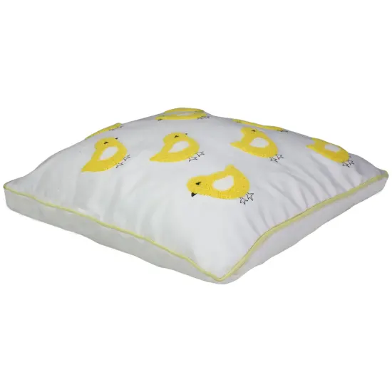 C&F Home 16" Ivory and Yellow Polyester Throw Pillow with Chicks {4}