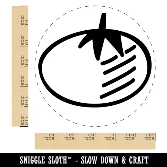 Tomato Fruit Vegetable Produce Doodle Self-Inking Rubber Stamp for Stamping Crafting Planners Red {1}