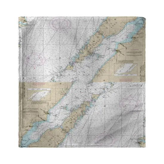 Betsy Drake Door County, Green Bay, WI Nautical Map Kitchen Towel {1}