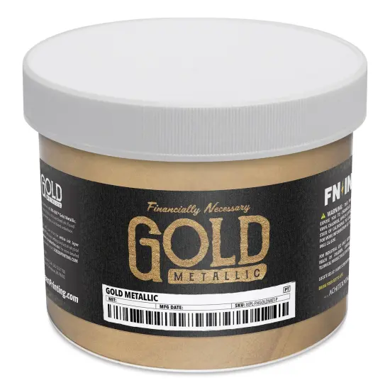 FN Ink Plastisol Screen Printing Ink - Gold Metallic, Quart {1}