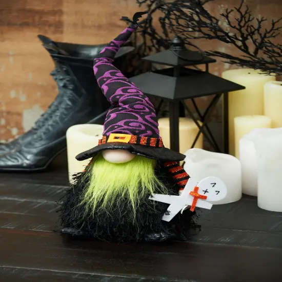 Purple Wizard Gnome w/LED Halloween Figure {5}