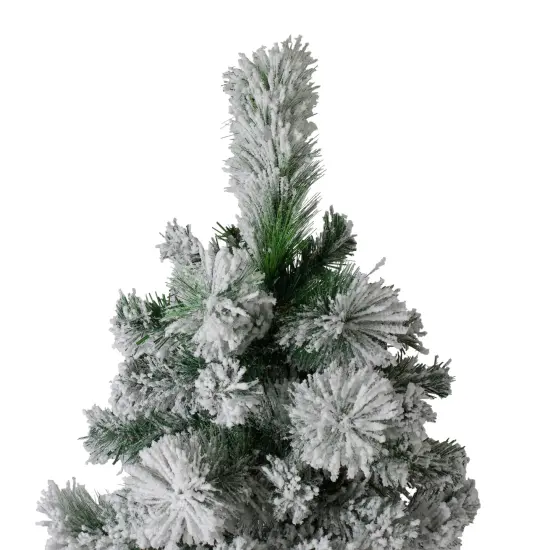 Northlight 6.5' Flocked Somerset Spruce Artificial Christmas Tree - Unlit Green {5}