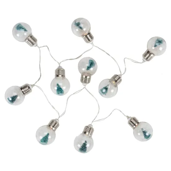 Northlight LED Christmas Trees in Bulbs Light Set - Warm White Lights- 4.25' Clear Wire - 10ct {6}