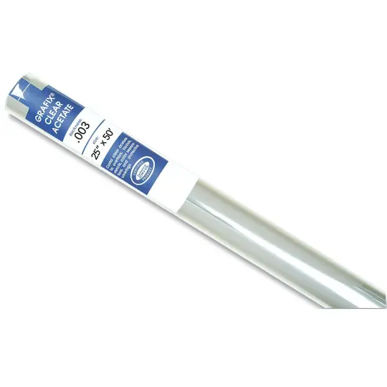 Grafix Clear Acetate - 25" x 50 ft x .003", Roll {1}