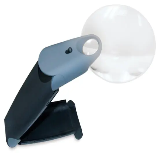 Carson FreeHand Lighted Magnifier - 2.5X/5X, 3-1/2" Dia. {1}
