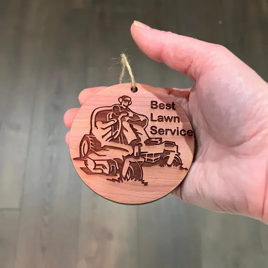 Best Lawn Service - Cedar Ornament {4}