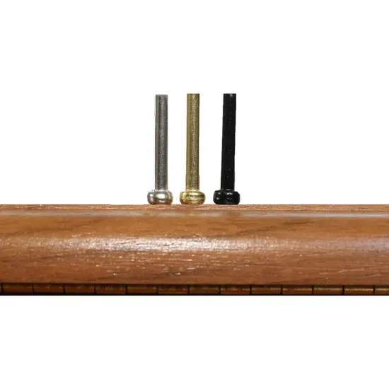 WE Games Standard Metal Cribbage Pegs with Velvet Pouch - Set of 6 (2 Brass, 2 Chrome, 2 Black) {3}