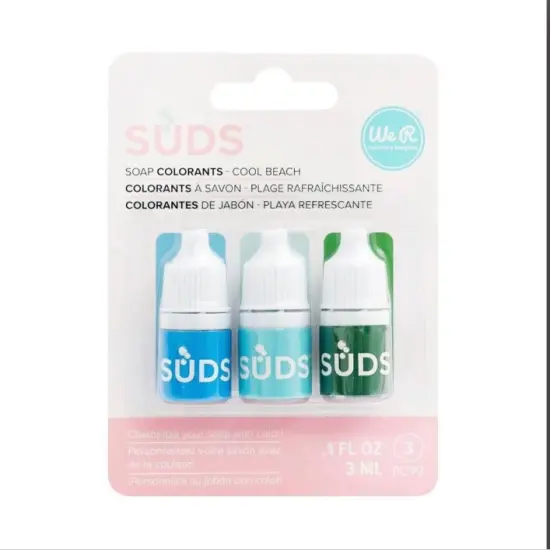We R Memory Keepers SUDS Soap Maker Colorant 3ml 3/Pkg-Cool Beach - 60000190 by American Crafts {2}