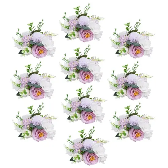 10-pack Artificial Flower Bouquets Wedding Flower Balls for Centerpieces Decor {3}