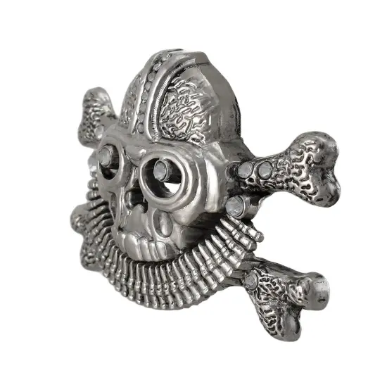 Aviator Skull & Crossbones Belt Buckle Pilot Flying {3}