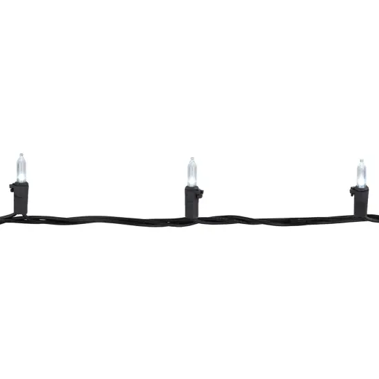 Northlight LED Mini Christmas Lights - Pure White - 33' Black Wire - 100ct Clear {6}