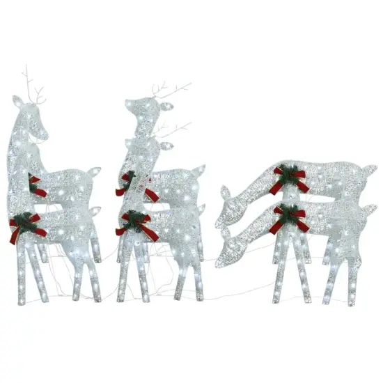 6 pcs Christmas Reindeers with White Mesh {2}