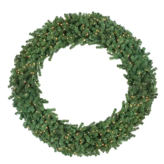 Northlight Pre-Lit Deluxe Windsor Pine Artificial Christmas Wreath - 60" - Clear Lights Green {1}