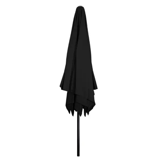 Northlight 8.5ft Outdoor Patio Lotus Umbrella with Hand Crank, Black {6}