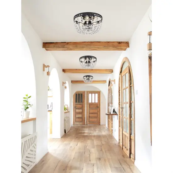 Kylie 10 inch flush mount in black {2}