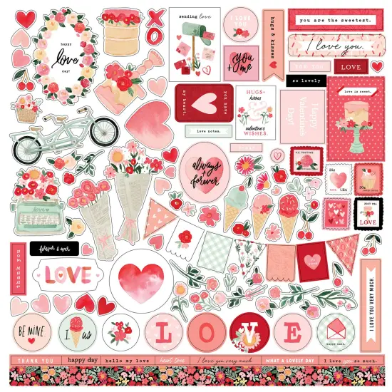 Carta Bella My Valentine 12x12 Element Stickers {1}