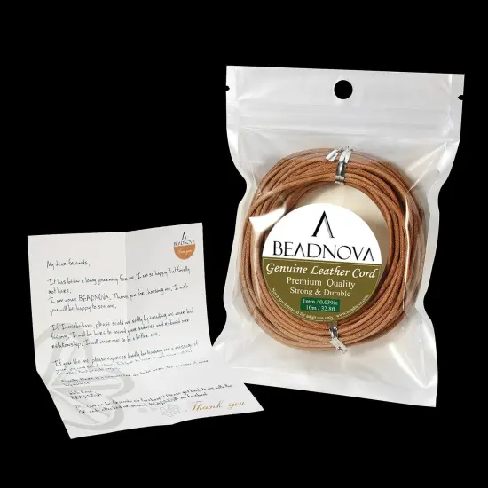 11 yard Genuine Round Leather Cord Natural Leather Strips for Jewelry Making Bracelet Necklace Beading (1.0mm) {3}