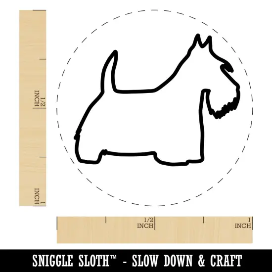 Scottish Terrier Scottie Dog Outline Rubber Stamp for Stamping Crafting Planners {1}