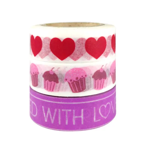 Wrapables I Heart Cupcakes Washi Masking Tape (Set of 3) {1}