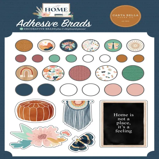 Carta Bella Decorative Brads-At Home {1}