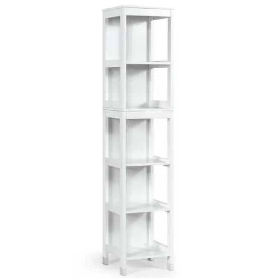 5-Tier MultifunctionalBathroom Floor Cabine Storage with 2 Drawers {2}