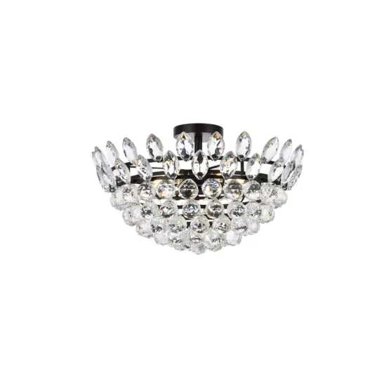 Emilia 20 inch flush mount in black {1}
