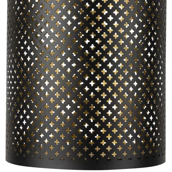 Northlight Iron Mesh Candle Holders with Handles - 10" - Black and Gold Finish - Set of 3 {6}