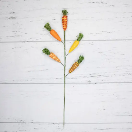 Northlight Striped Carrots Artificial Easter Spray - 23.75" Orange {5}