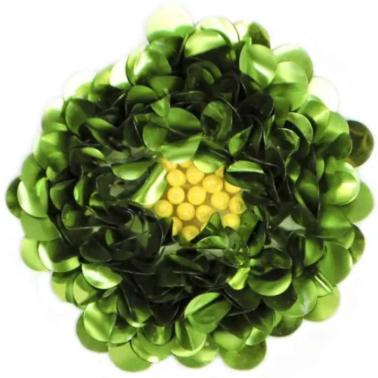 3" Twisted Sequin Flower Applique/Patch Lime {1}