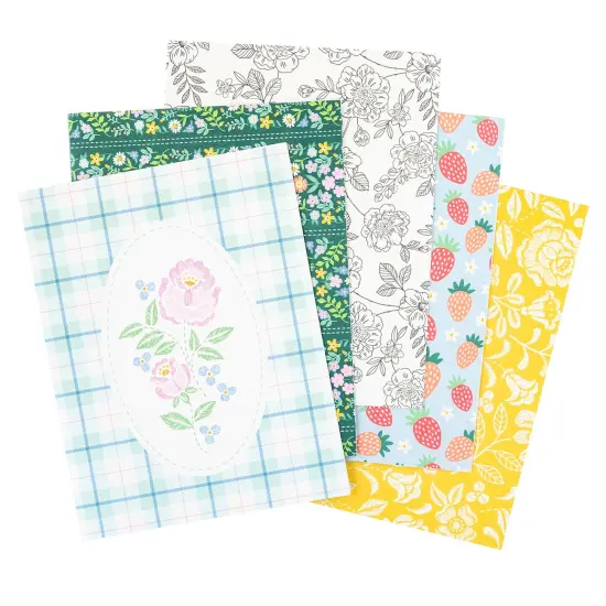 American Crafts A2 Cards W/Envelopes (4.375"X5.75") 40/Box-Poppy And Pear {4}