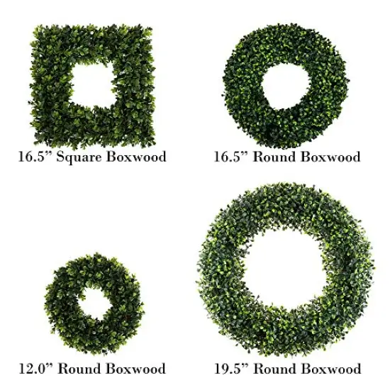 19.5 inches WreathRound UV Resistant Artificial Spring, Summer, Fall, or Winter Wreath - Outdoor/Indoor Wreaths for Front Door by Pure Garden {4}