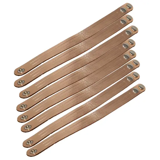 8 Pack Mystery Braid Leather Bracelet, Metallic Leather DIY Tricky Braid Bracelets Rose Gold {1}