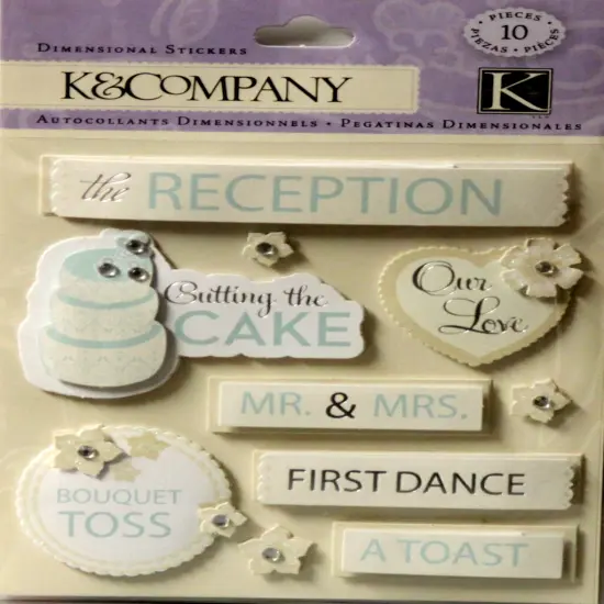 K & Company Wedding Reception Dimensional Stickers {1}