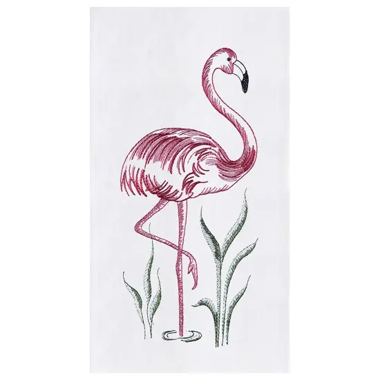 Flamingo Flour Sack Cotton Kitchen Towel {1}