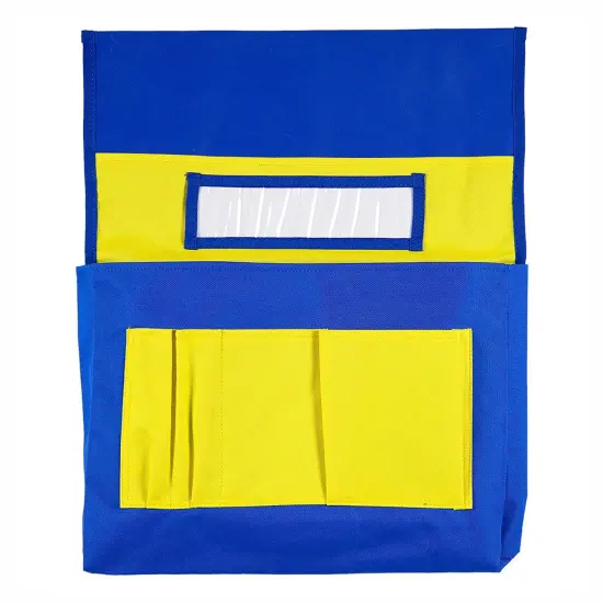 Chairback Buddy&trade; Pocket Chart, Blue/Yellow, Pack of 2 {2}