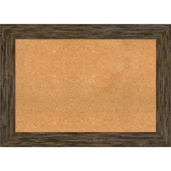 Fencepost Wood Framed Corkboard, Natural Cork Fencepost Brown {1}