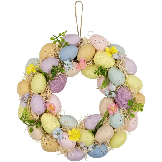 Northlight Floral and Easter Egg Spring Wreath - 12.5" - Multicolor {1}