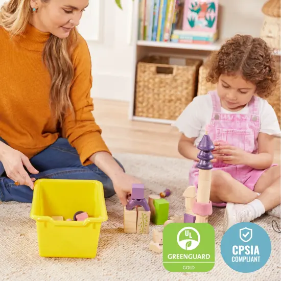 Scoop Front Storage Bins, Multipurpose Organization, 30-Pack Yellow {6}